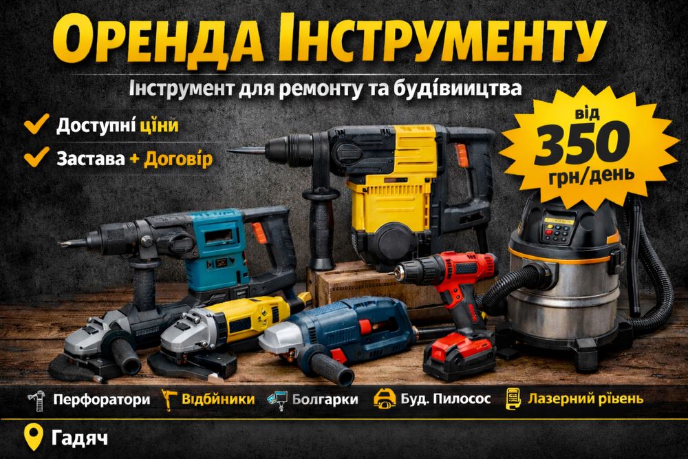 електроінструмент в оренду
