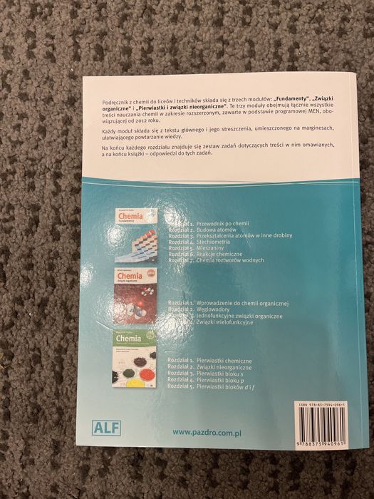 Chemia fundamenty podręcznik zakres rozszerzony pazdro