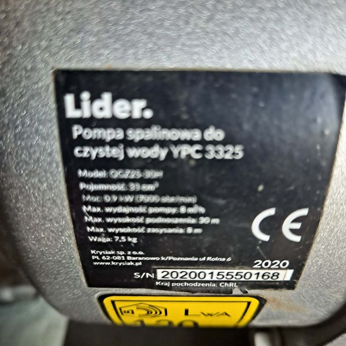 Pompa do wody Lider YPC 3325