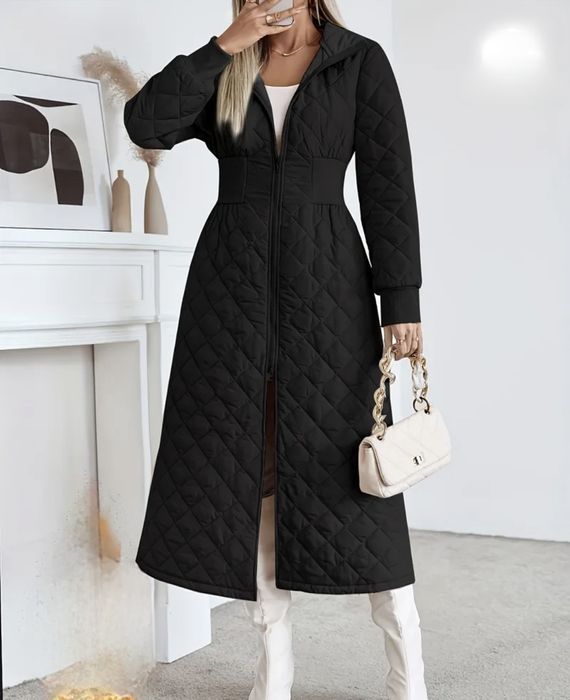 Жіноче елегантне довге пальто чорне, xl розмір,демісезон