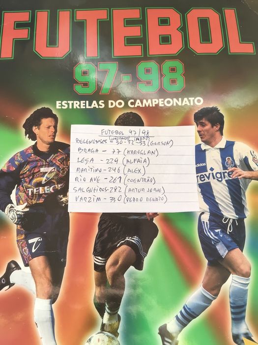 Caderneta época 97-98