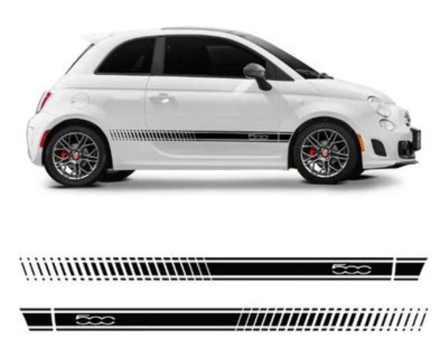 FIAT 500 faixas autocolantes 2008/2017