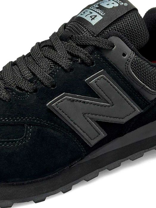 !SALE! New Balance 574 Full Black 36 37 38 39 40 41 42 43 44 45 замша