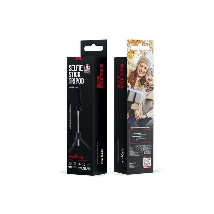 Maxlife selfie stick Bluetooth tripod MXST-100 czarny