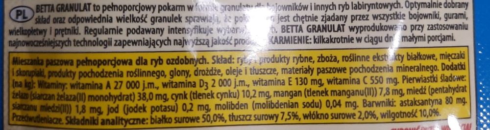 Karma dla rybek Tropical