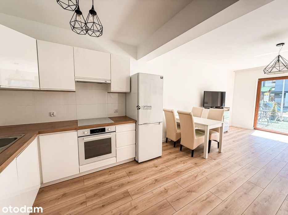 2 pokoje, 41,02m2, miejsce parkingowe, ogródek