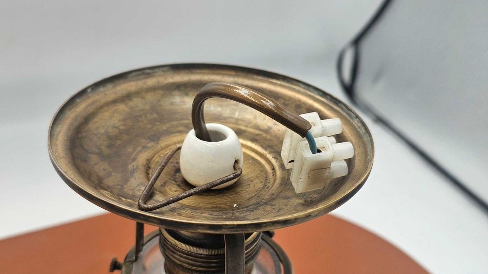 Przedwojenny mosiężny plafon,lampa