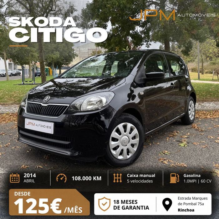 Skoda Citigo 1.0 MPI - 108.000KM - 18 Meses de Garantia