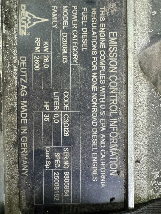 DEUTZ 2009L03,silnk 3 cyl,2009,l03