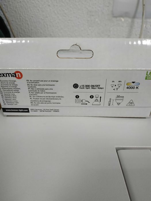 4  Lâmpadas de 12 Volts GU 5.3 LED 5/35 Watts NOVAS