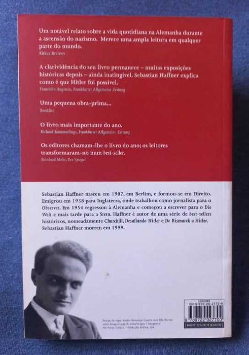História de um Alemão; Memórias (1914 - 1933) - Sebastian Haffner