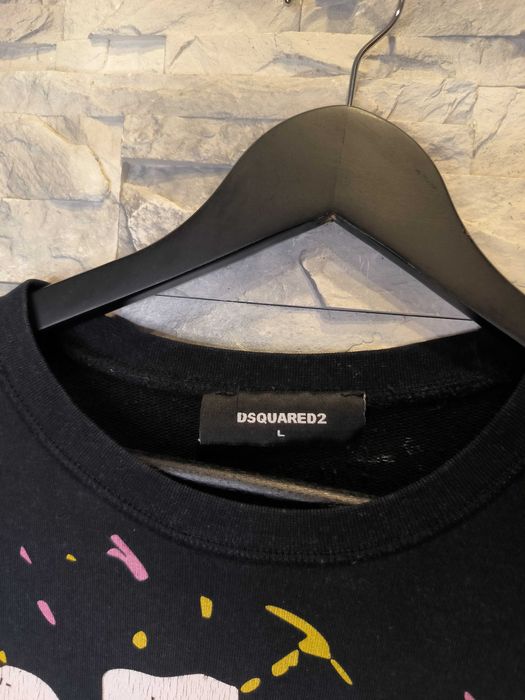 Bluza Dsquared2 DSQ2 Logo Czarna Beat Nadruk