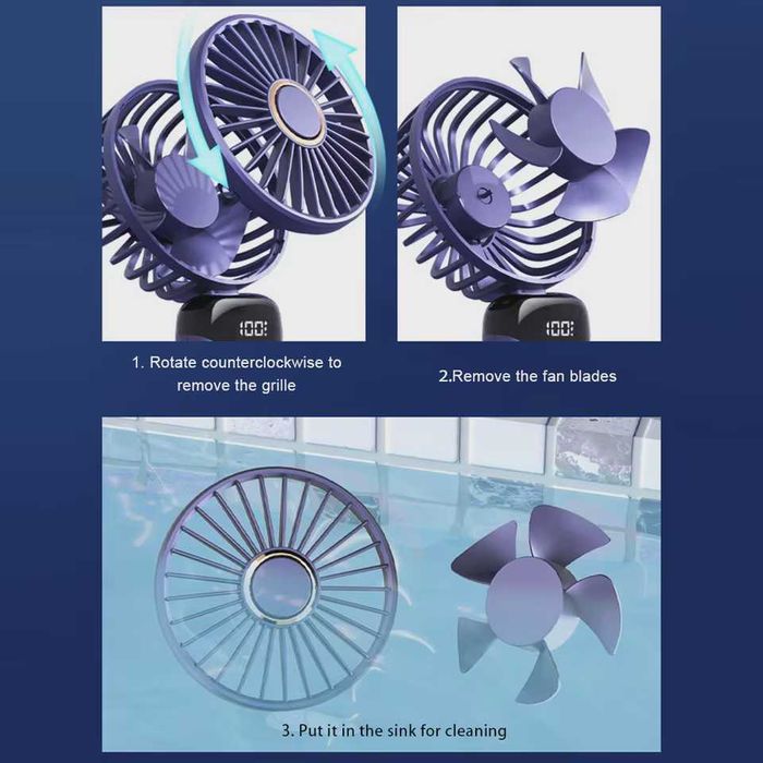 Przenośny mały wentylator ręczny  biurowy wielofunkcyjny składany