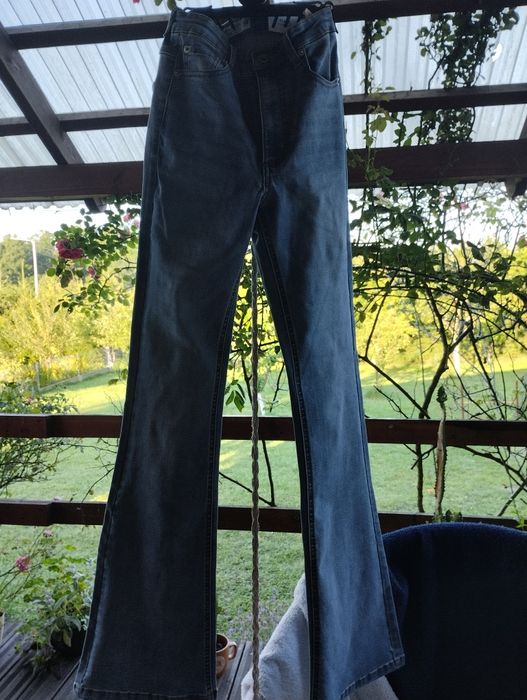 Jeansy dzwony 34 nowe ,wysoki stan