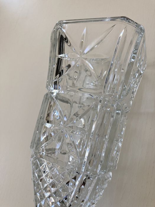 Jarra Vidro Cinzelado Motivo Estrelas / Flores