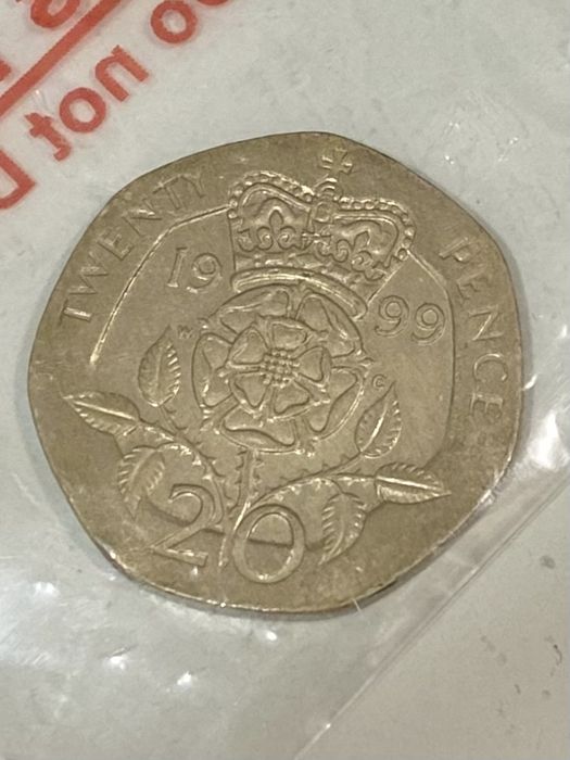 Rainha Elizabeth II Moedas 20 Twenty pence 1982/1999