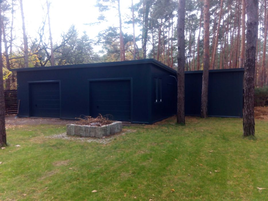 Garaż ocieplany z płyty pir wiata budynek gospodarczy magazyn hala