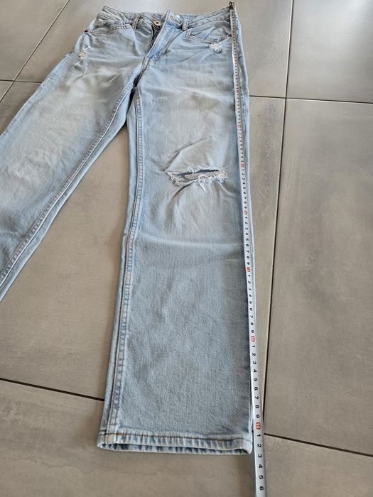 Jeansy H&M + t-shirt CK, r.152, XS, 34