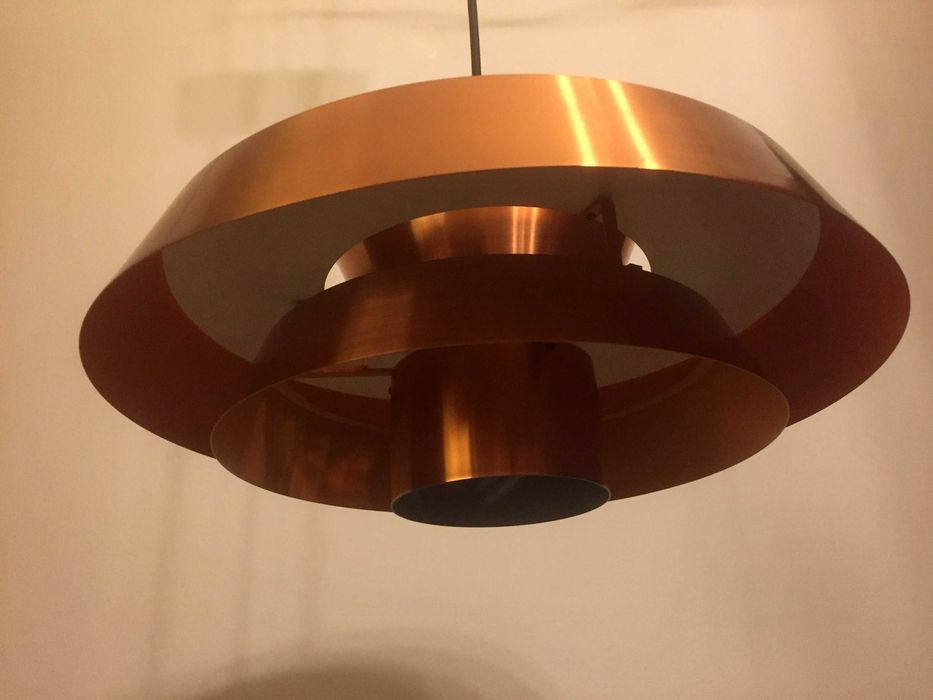 Candeeiro NOVA, em cobre, de Jo Hammerborg para a Fog & Mørup anos 60
