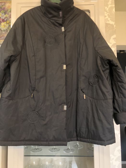 Kurtka damska Italy Style 7XL bràzowa , ocieplana ,