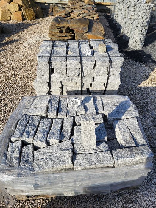 Palisada granitowa 10/10/50 szara cięta obrzeże słupek granit ogrodowy