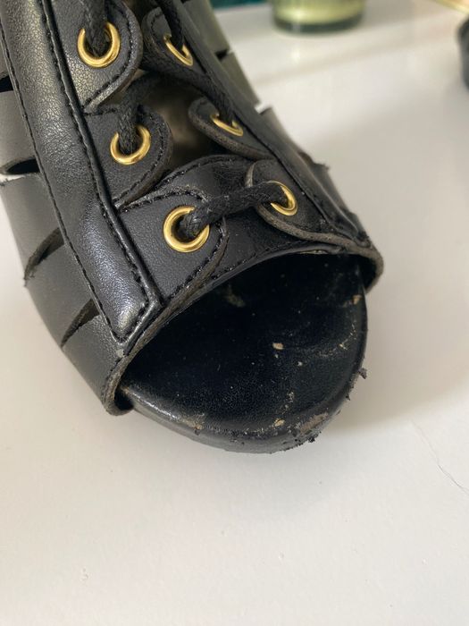 Sandały na szpilce czarne 37 eleganckie