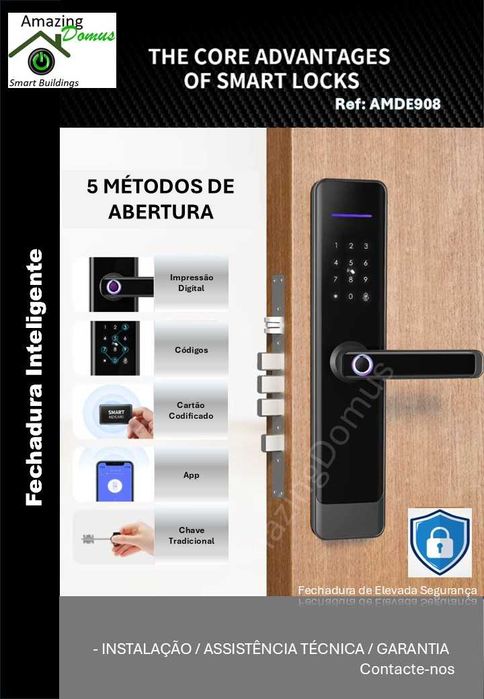 Fechaduras Eletrónicas Smart Lock Controlo de Acessos