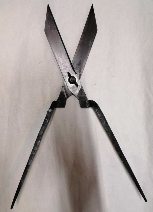 Stare solidne duże kute nożyce - dł. całkowita 60 cm