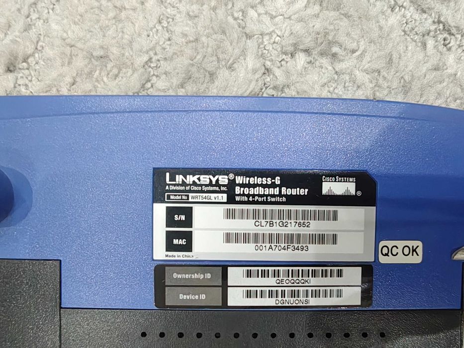 Ruter WiFi - Linksys WRT54GL v1.1