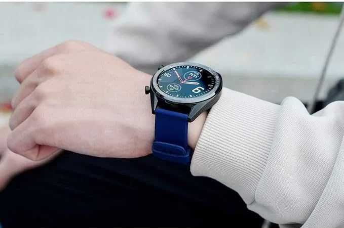 Silikonowy pasek opaska do zegarków i smartwatch 20mm granatowy