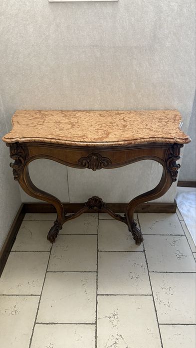 Konsola z marmurowym blatem Antyk