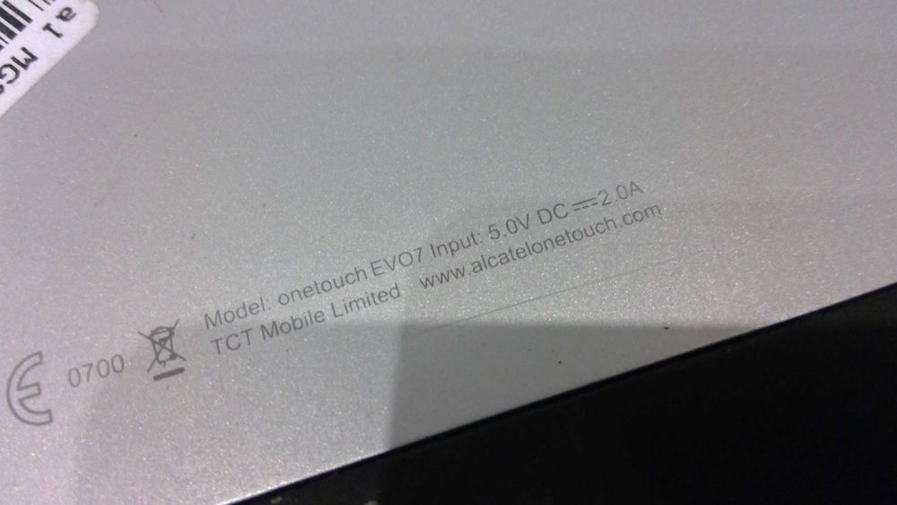 Tablet Alcatel  onetouch EVO7 nr1598