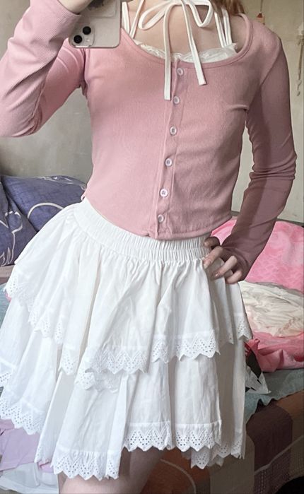 рожева кофтинка coquette lolita style y2k