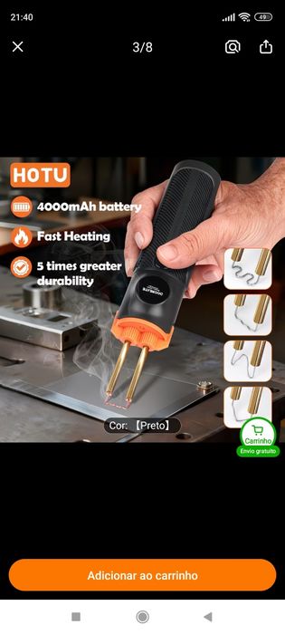 Pistola colar plástico