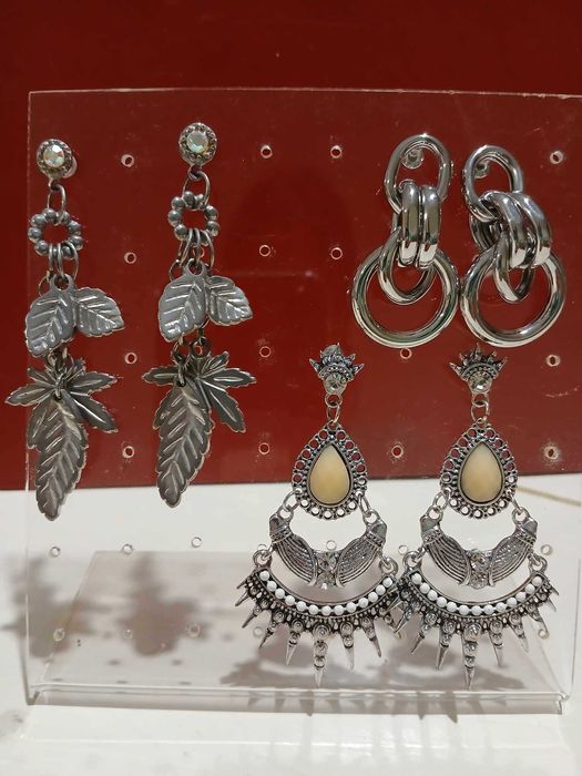 Brincos + porta brincos