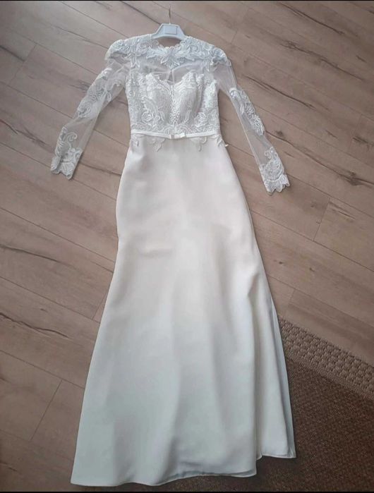 Elegancka suknia ślubna r.38