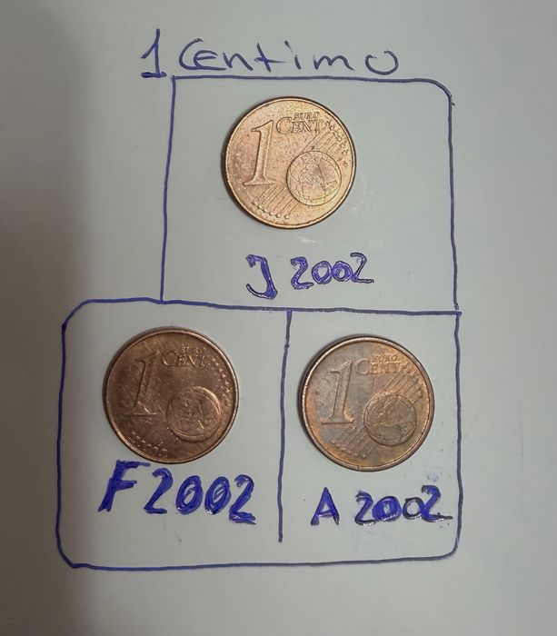 Moedas 1 cêntimo (3) Carvalho” 2002 “Pela melhor oferta