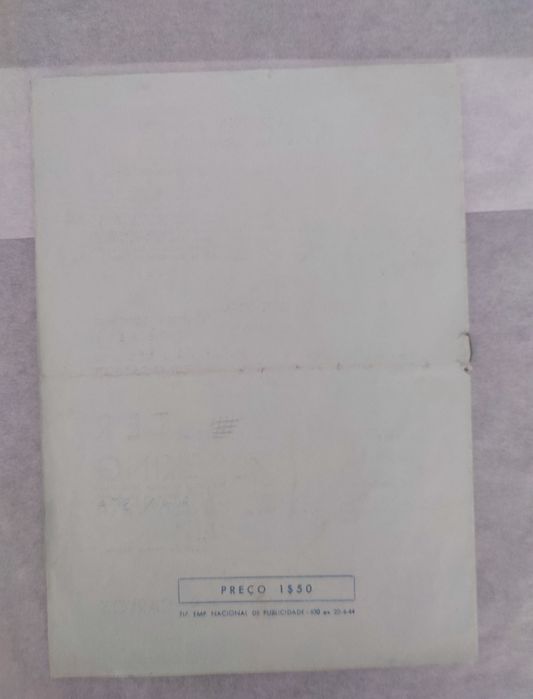 Programa Antigo 1944 Walter Gieseking Teatro São Carlos Lisboa
