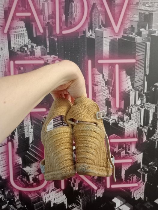 Espadryle z brokatem Gaimo 38