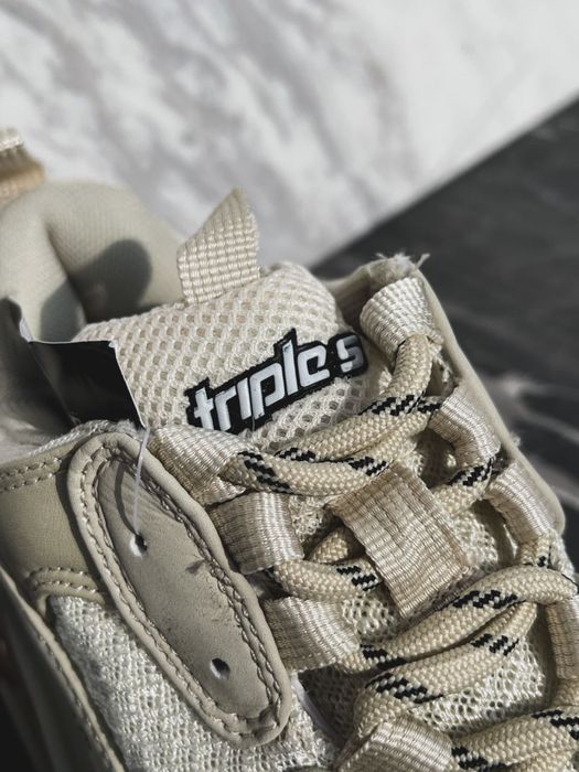 Buty Balenciaga Triple S clear sole milk beige transparent
