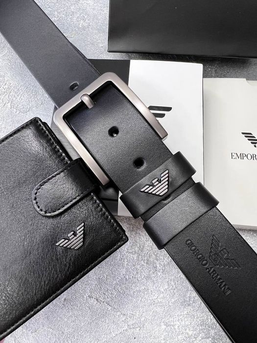 Мужской ремень пояс Шкіряний ремінь пояс пасок на подарунок гаманець