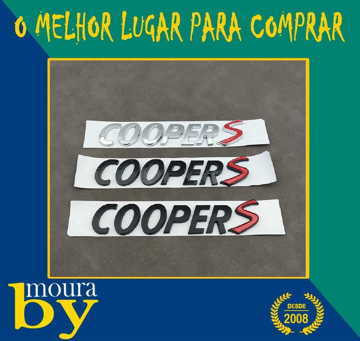 decoração Mini Cooper emblemas frontais e traseiros interiores