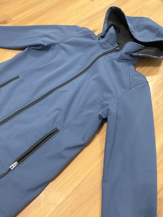 Damska kurtka softshell stan bdb niebieska L