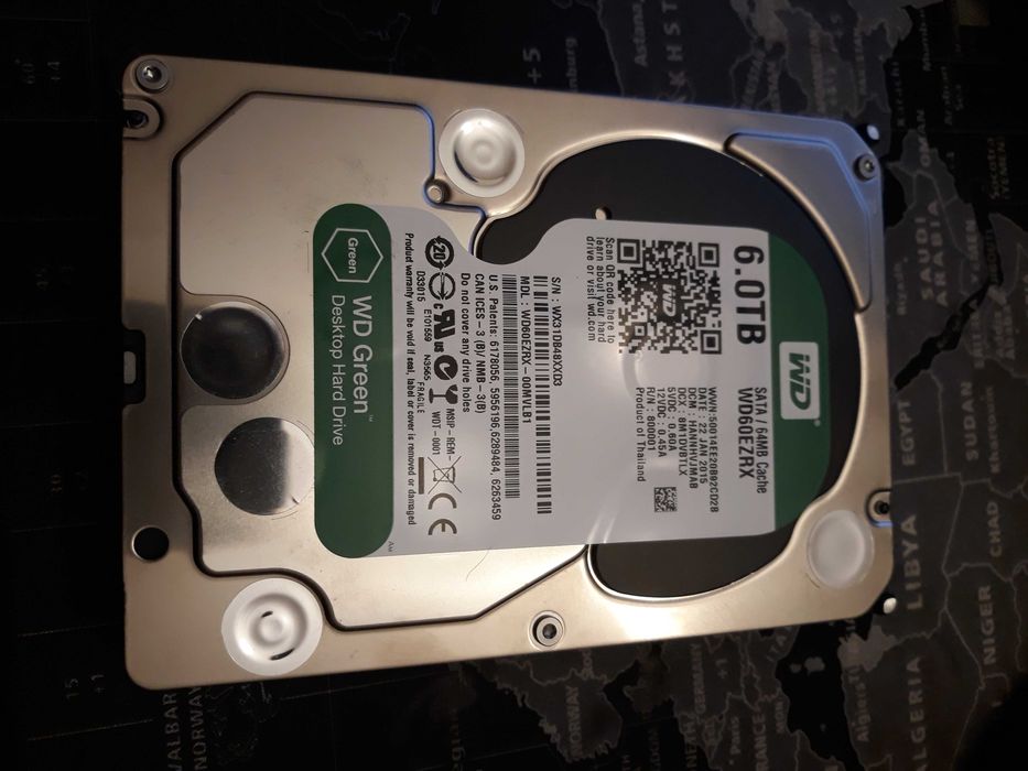 Disco WD Green 3.5" SATA 6TB com bad sectors