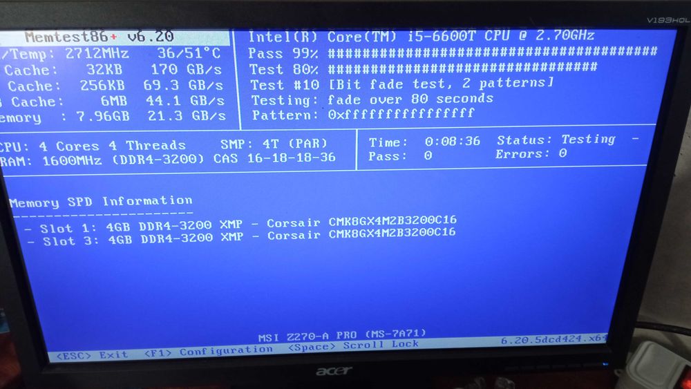 Оперативная память Corsair 8 GB (2 x 4 GB) DDR4 3200 MHz