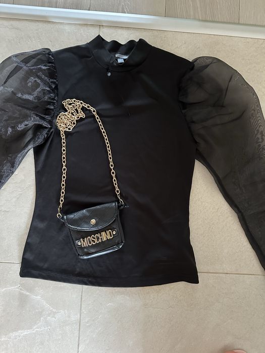 Missguided bluzka bufki tiul organza 38 M Zara elegancka ozdobna nowa