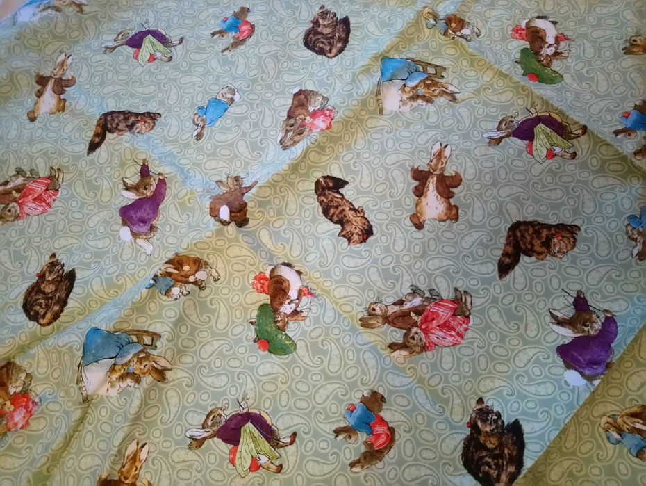 Benjamin Bunny and Peter Rabbit - tkanina patchwork