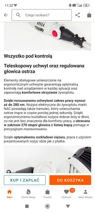 Nożyce do żywopłotu NAC