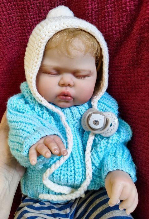 Кукла лялька пупс реборн 55 см сплюшка