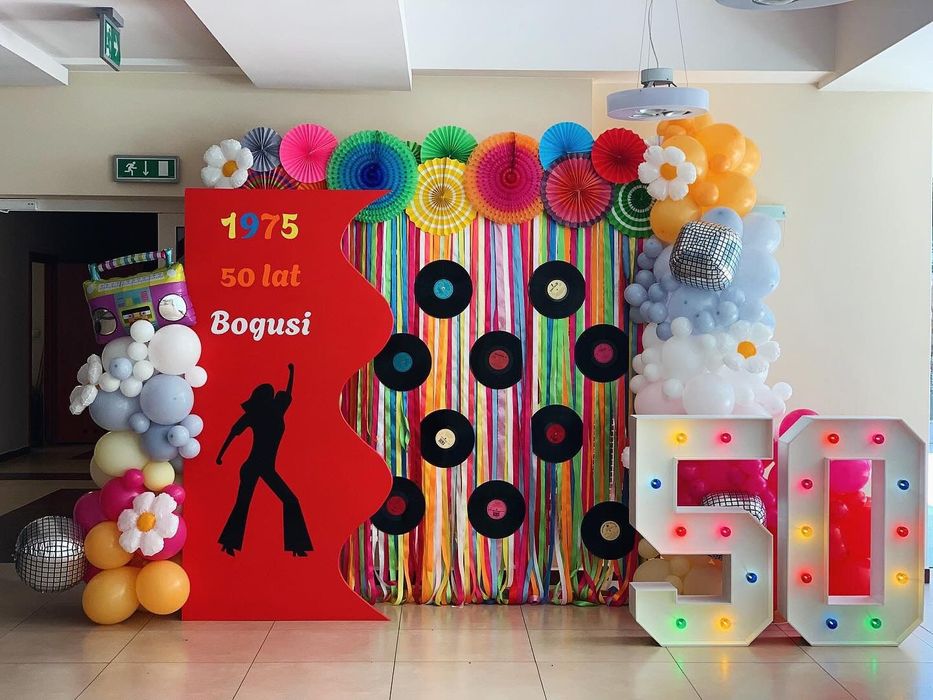 Dekoracje ścianki balonowe